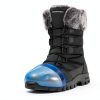 ANGRYRAM Winter Steel Toe Boots for Women Warm Insulated Non Slip Snow Boots Comfortable Work Shoes Mid Calf Faux Fur Furry Snow Shoes for Industry Construction Outdoor Winter-4